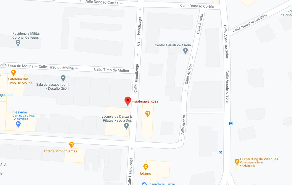 Mapa ubicación Clínica Roza